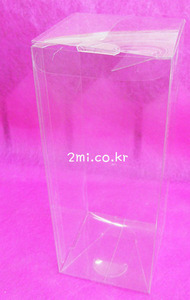 투명플라스틱-사각 한개가격 7.5cmX 19cm 조립형 ( 카네이션볼펜 한송이 장미 타올 선물 포장 코사지 플라스틱 통 투명 pvc 케이스 )