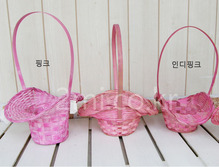 칼라모자바구니  핑크 중 ( 꽃바구니 직접 만들기 재료 diy 선물 )